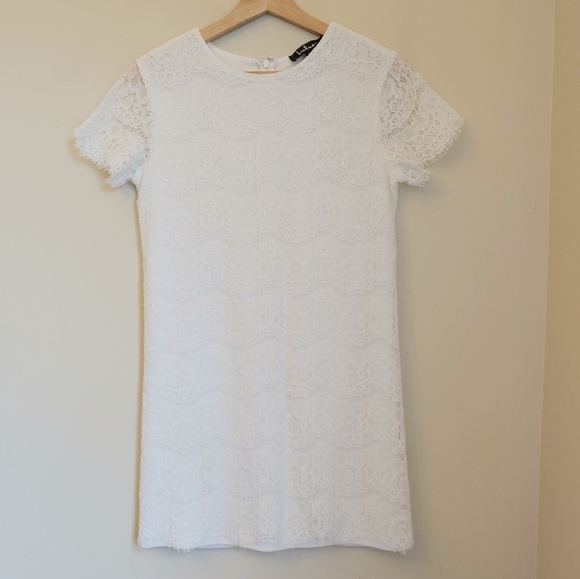 Lulu's Take Me to Brunch Ivory Lace Shift Dress Size XS - Picture 2 of 7